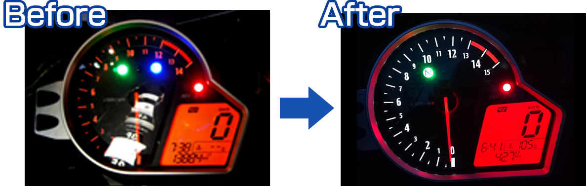 メーターパネルのLED交換